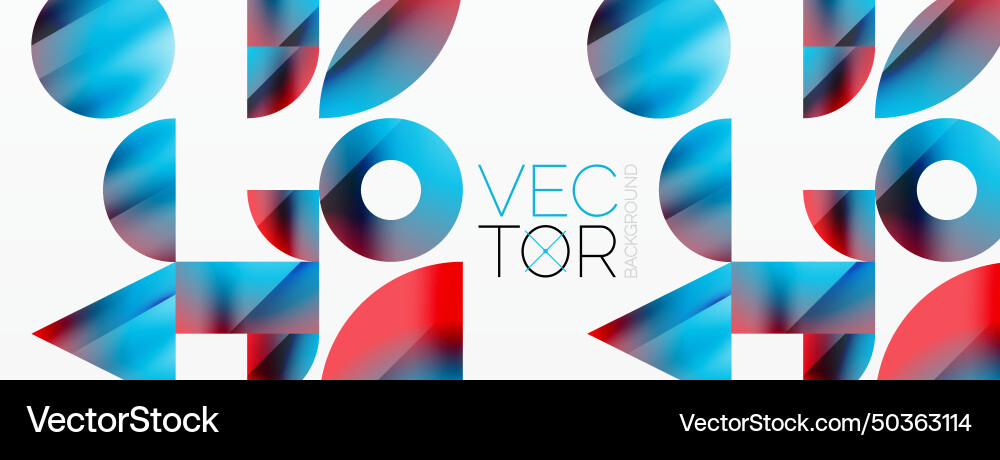 Assorted geometric shapes unite in a minimalistic Assorted geometric shapes unite in a minimalistic Vector Image