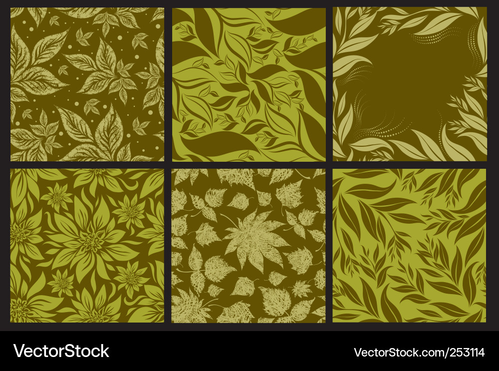 Autumn patterns Vector Image