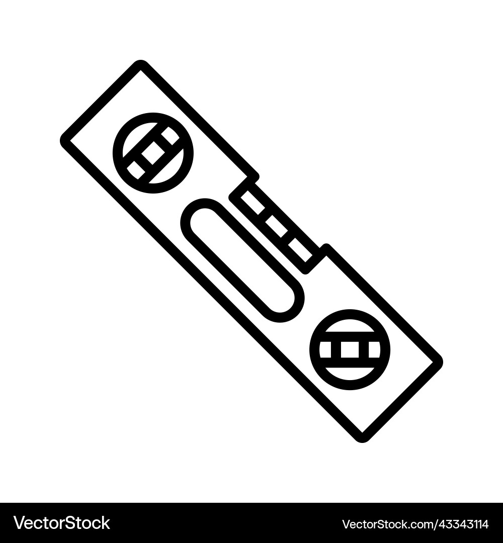 Bubble level tool icon ruler building Vector Image