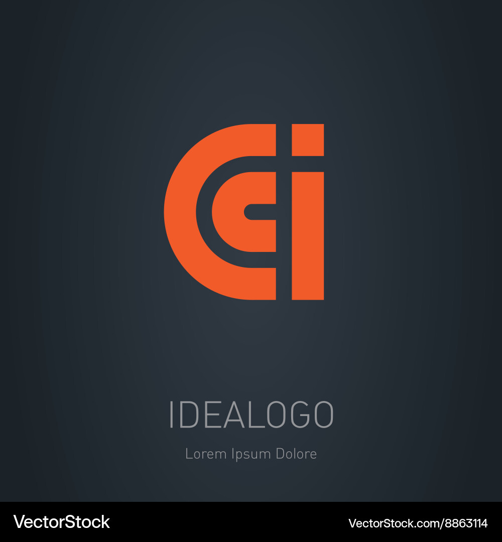 C & I Initial Monogram Logo vector image