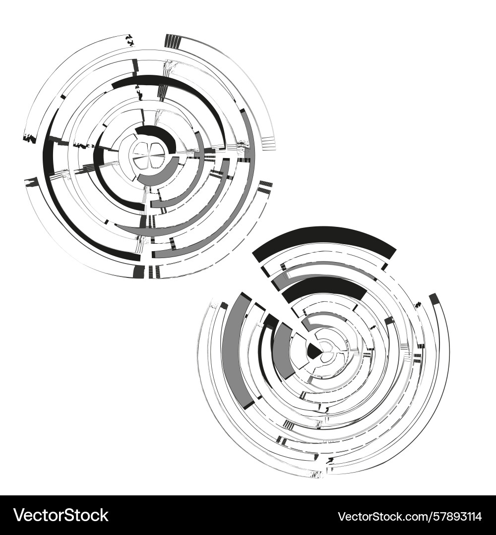 Circular interface display futuristic hud element Circular interface display futuristic hud element Vector Image
