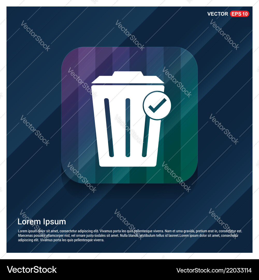 Delete icon with trash bin Delete icon with trash bin Vector Image