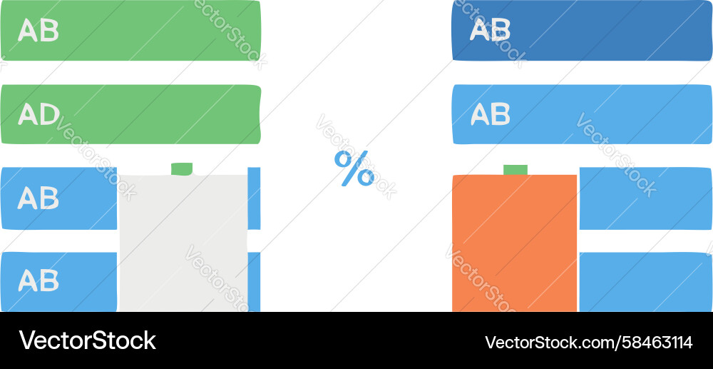 Dynamic Bar Comparison Chart Vector Image