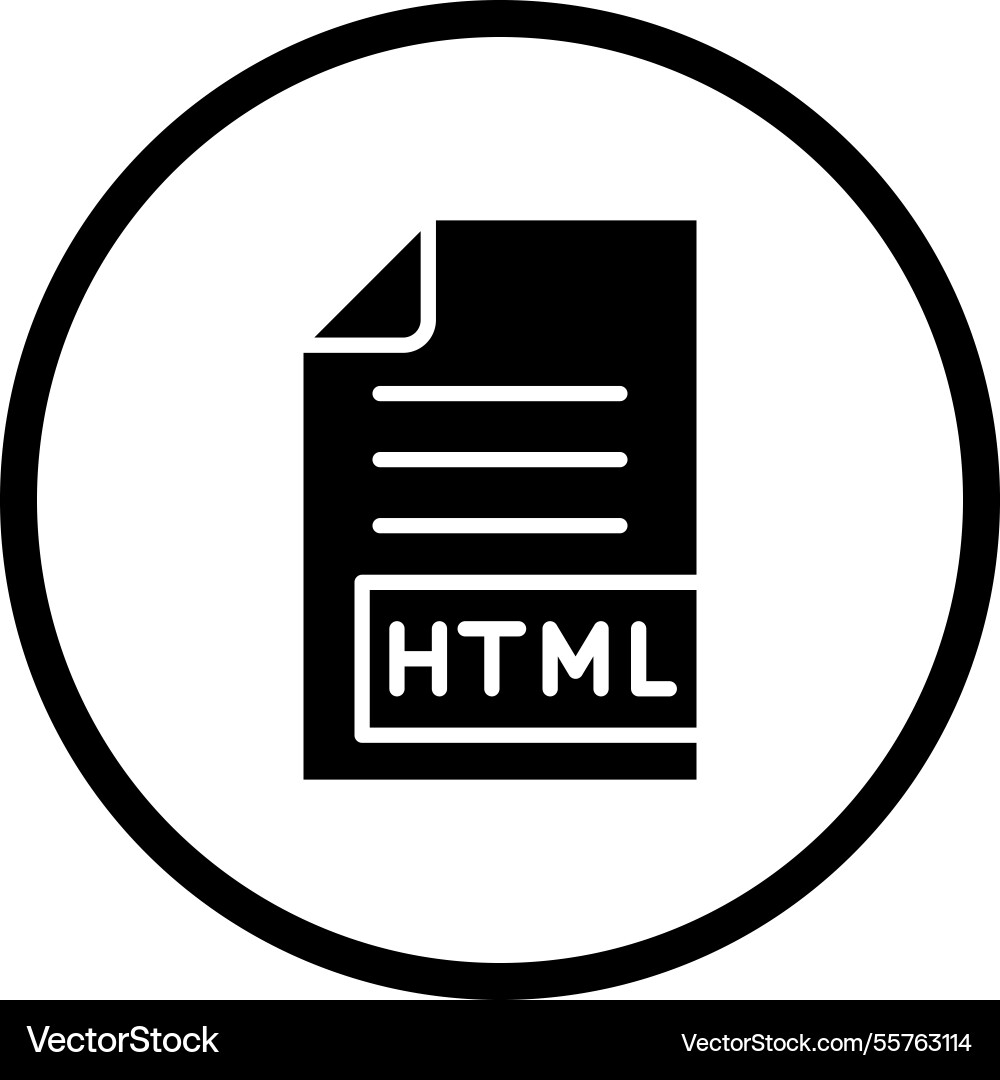 Html icon design Vector Image