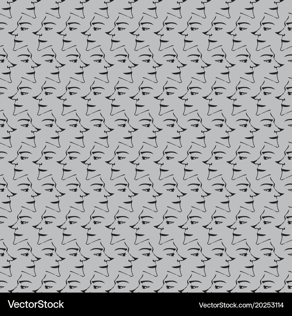Human faces abstract patterns design background Vector Image