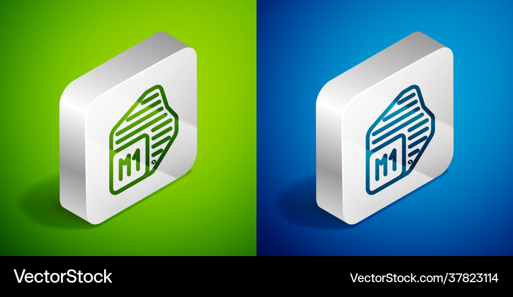 Isometric line processor icon isolated on green Isometric line processor icon isolated on green vector image