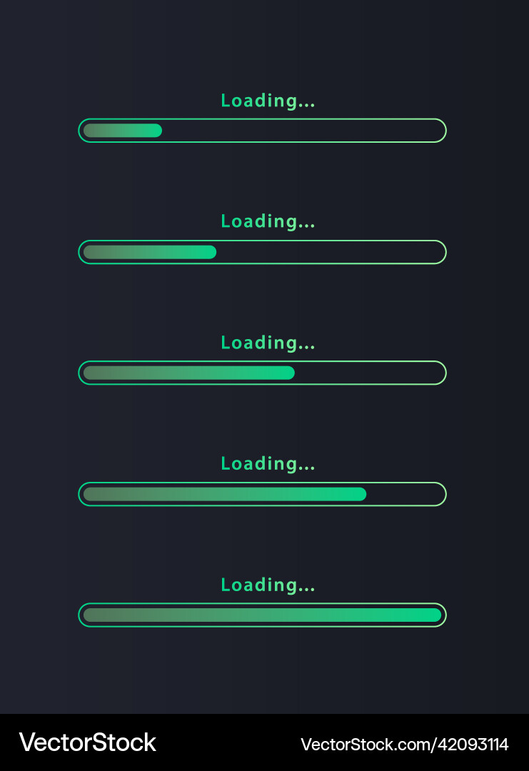 Loading sign set Loading sign set vector image