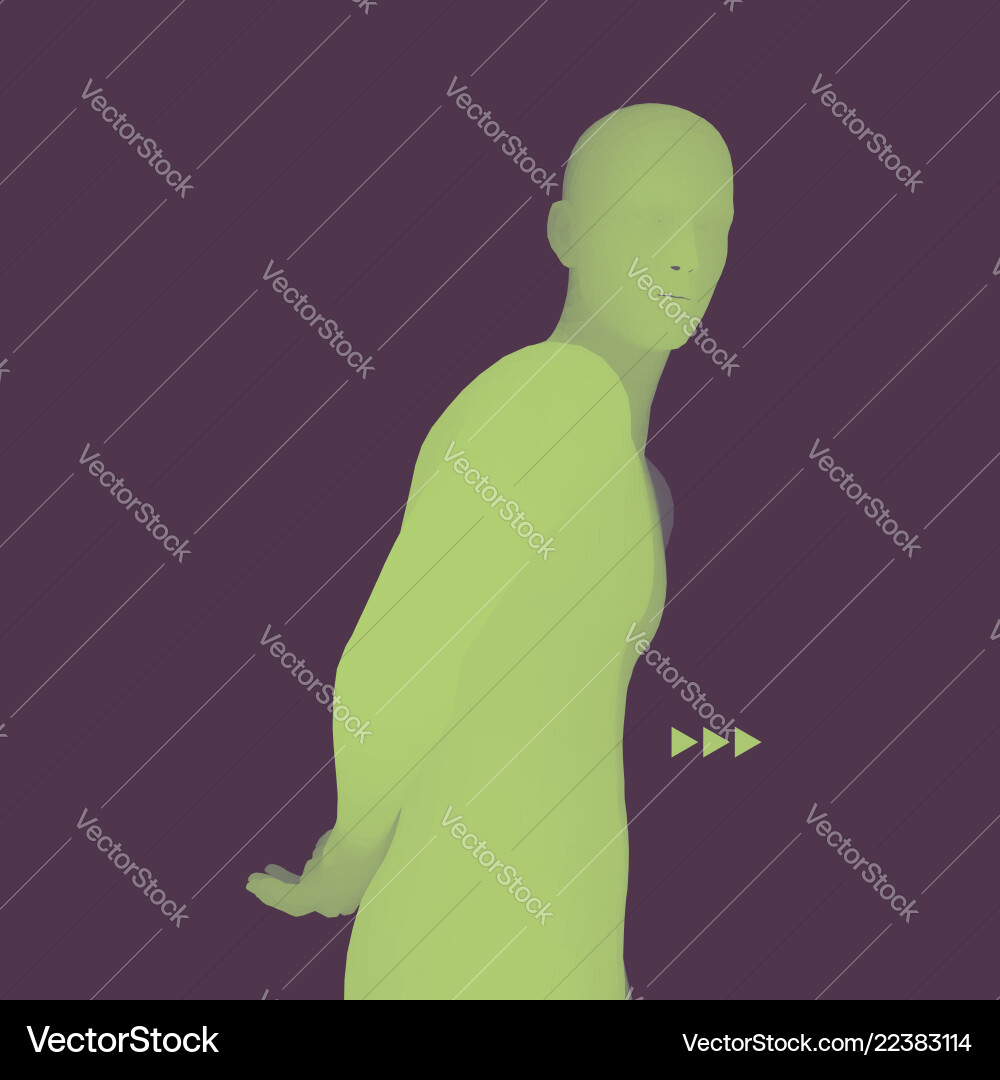 Man in a thinker pose 3d model of business vector image