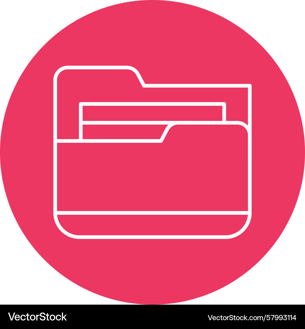 Multi Folder Line Icon Vector Image
