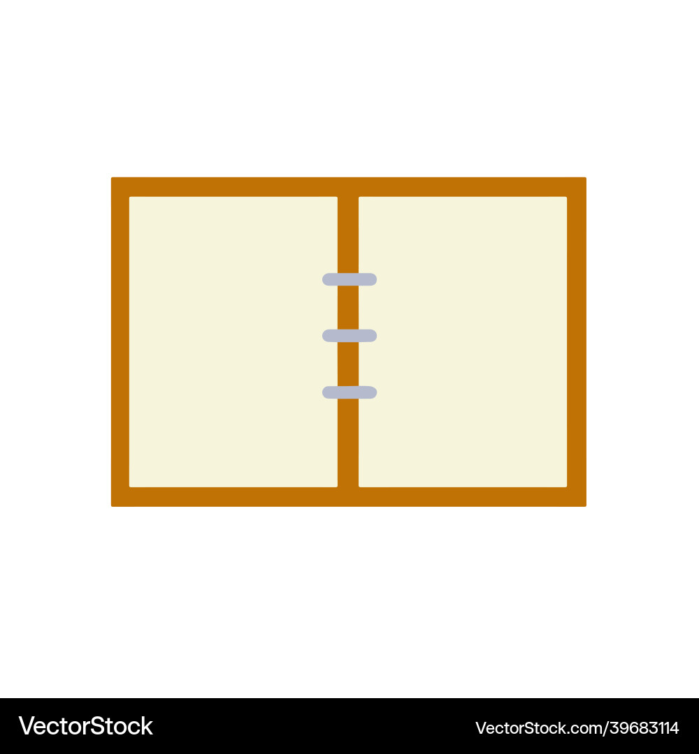 Notepad open notebook for writing Notepad open notebook for writing vector image