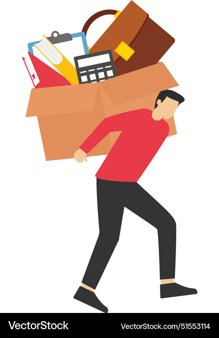 Overload or overworked office routine concept tir Vector Image