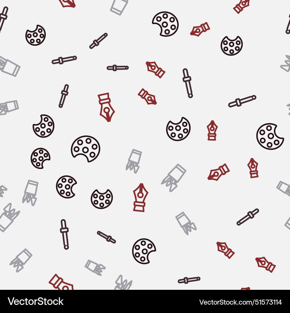 Set line palette eyedropper color picker Set line palette eyedropper color picker vector image