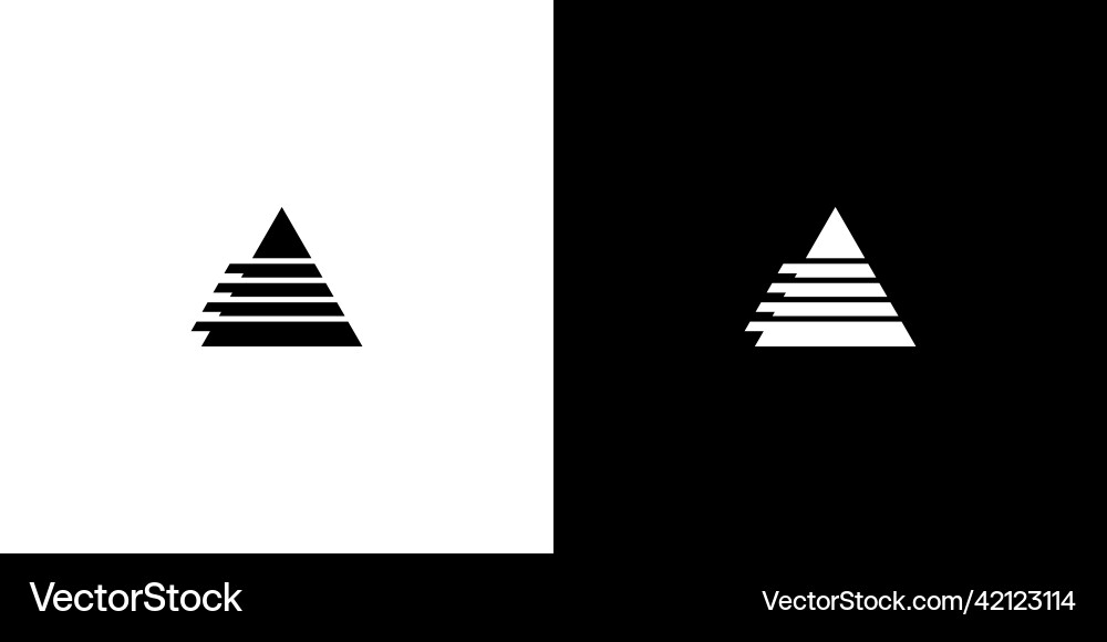 Simple and unique initial letter a triangle logo Simple and unique initial letter a triangle logo Vector Image