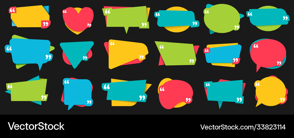 Speech Bubble Text Frames vector image