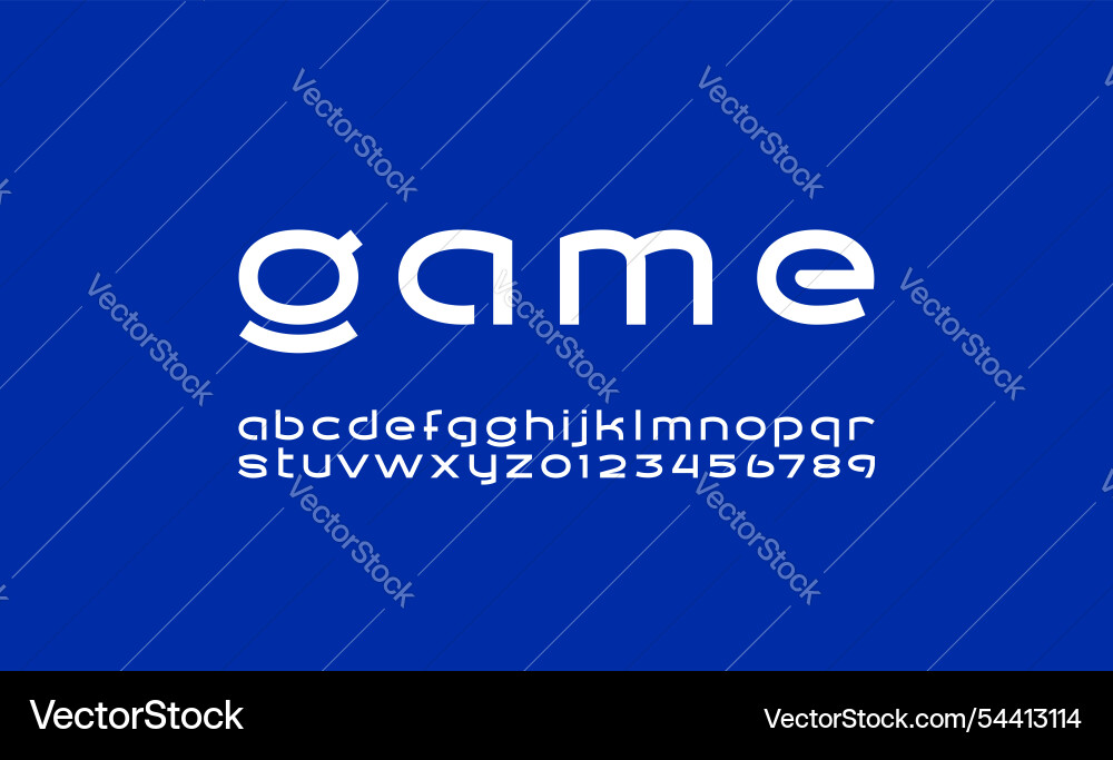 Tech digital font cyber alphabet vector image