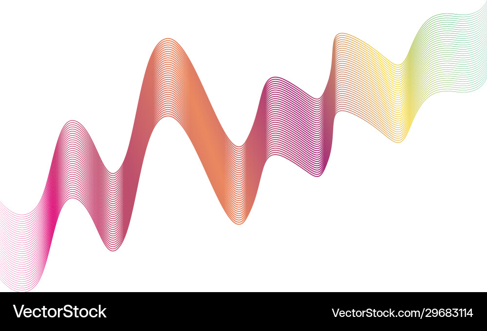 Waves line gradient design Vector Image