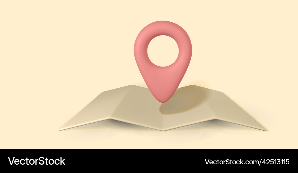 3d pin point marker with shadow location icon 3d pin point marker with shadow location icon vector image