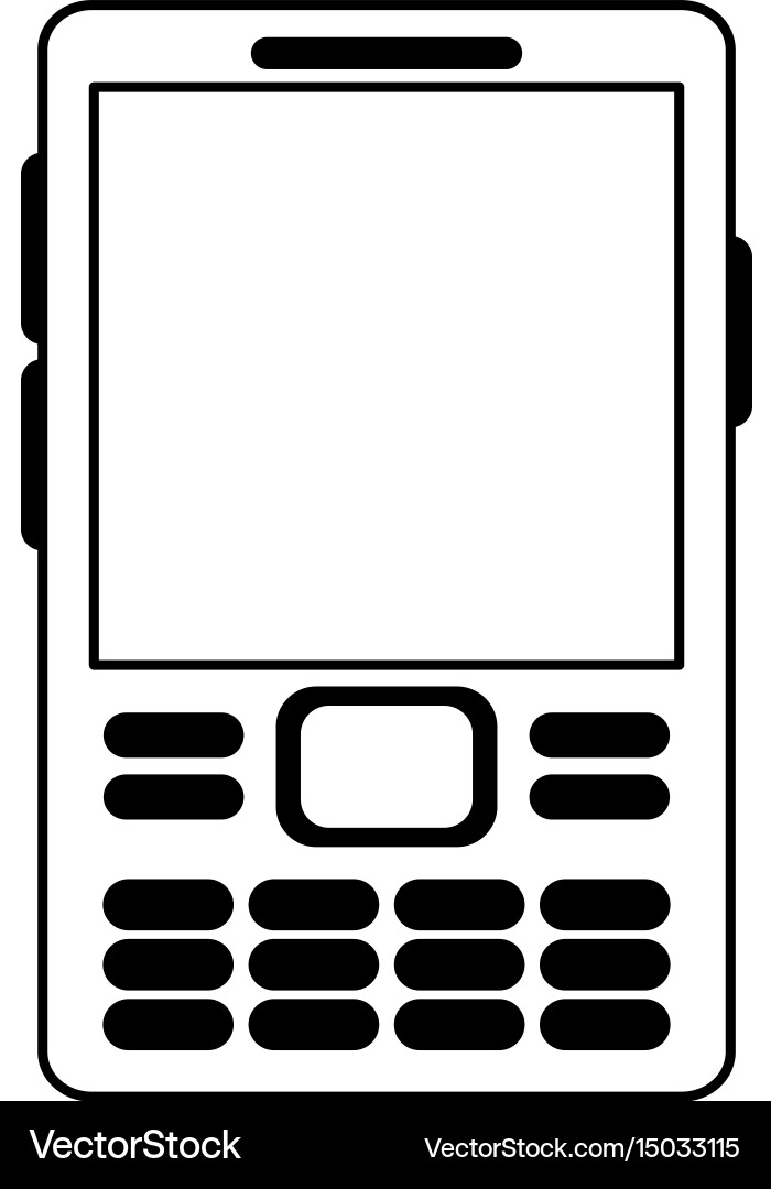 Cellphone with buttons icon image Vector Image