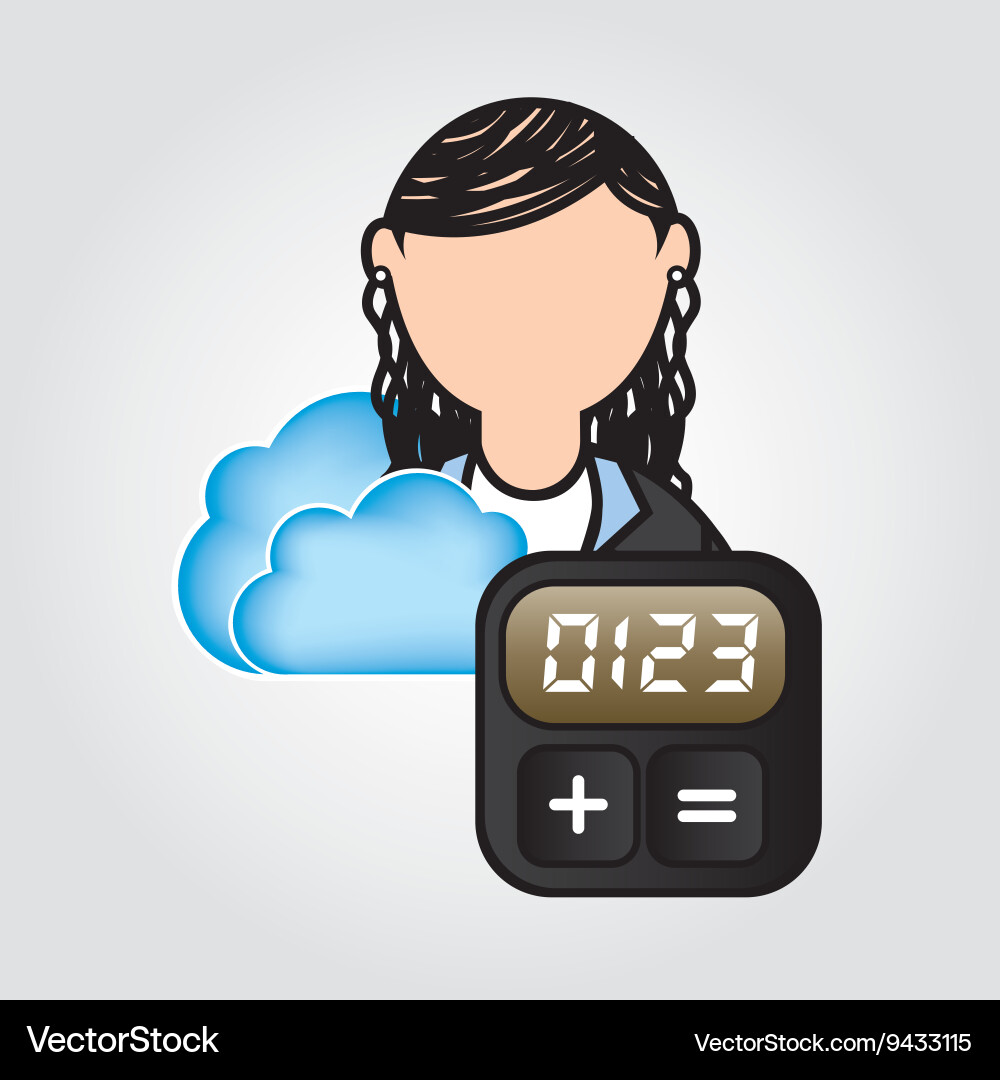 Cloud computing design vector image