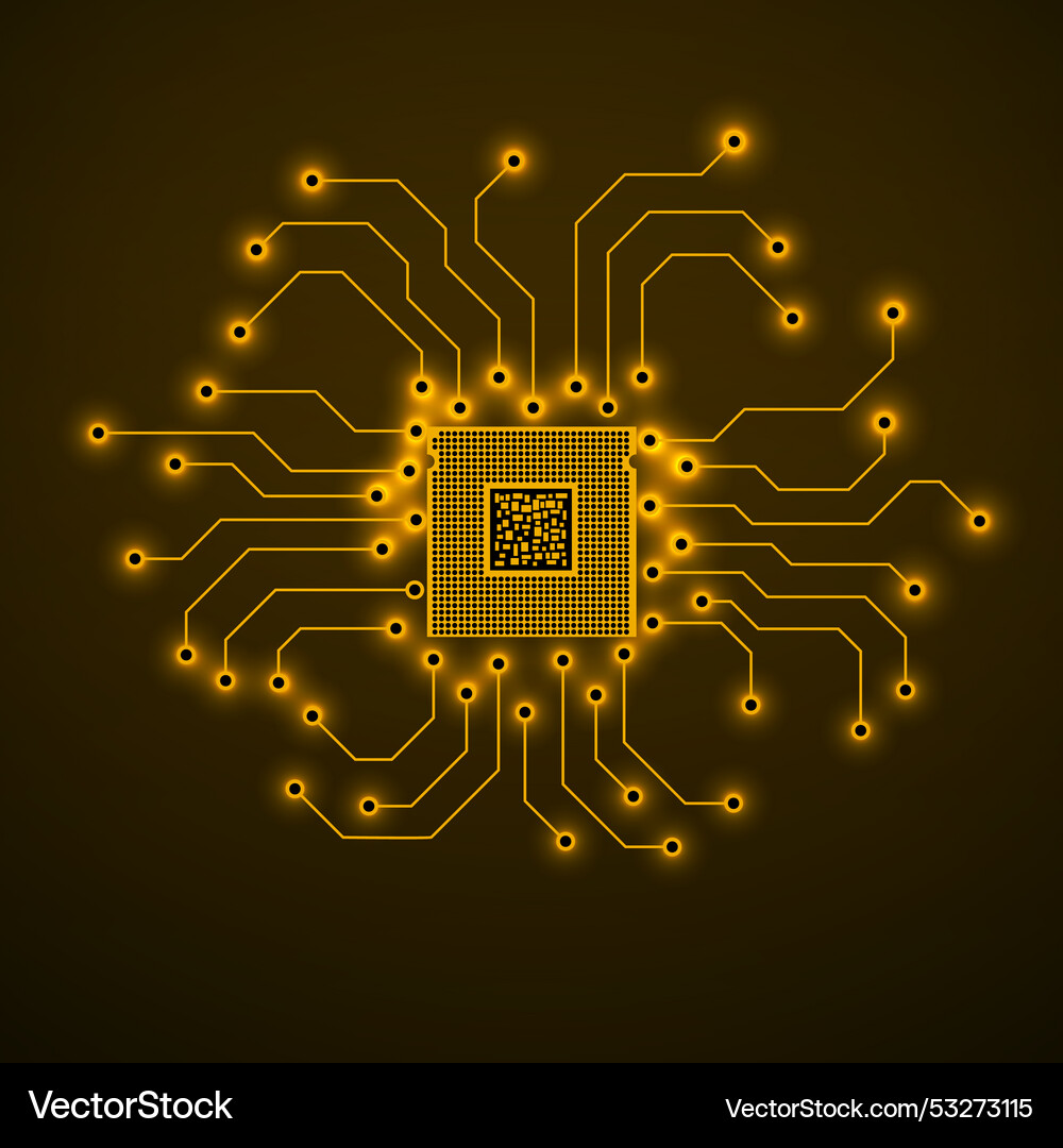 Cpu Mikroprozessor Mikrochip Leiterplatte Cpu Mikroprozessor Mikrochip Leiterplatte vektorbild