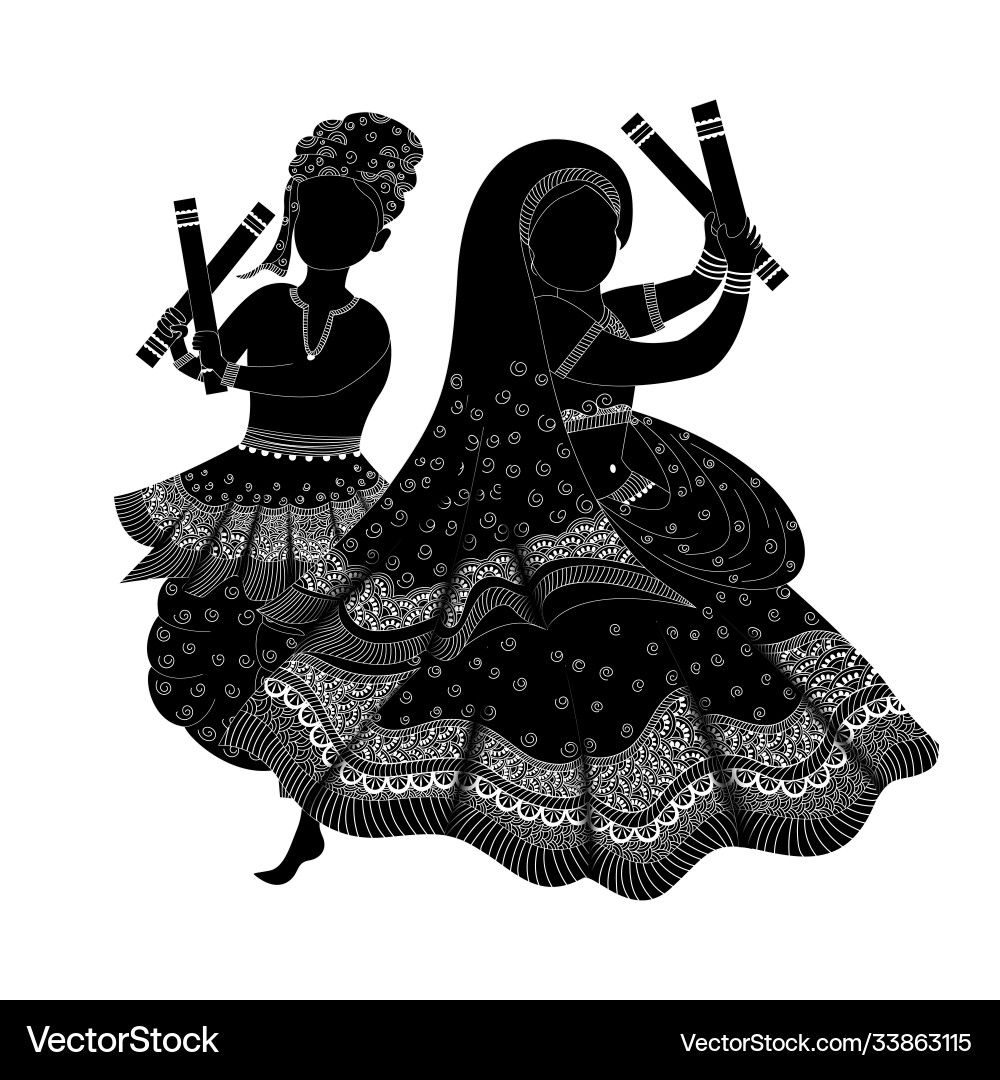 Creative couple mandala art for indian festival Creative couple mandala art for indian festival Vector Image