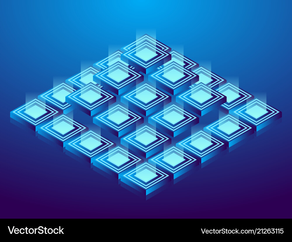 Cryptocurrency and blockchain Cryptocurrency and blockchain vector image