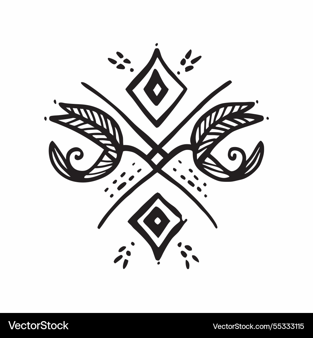 Ethnic patterns seamless design with rustic vector image