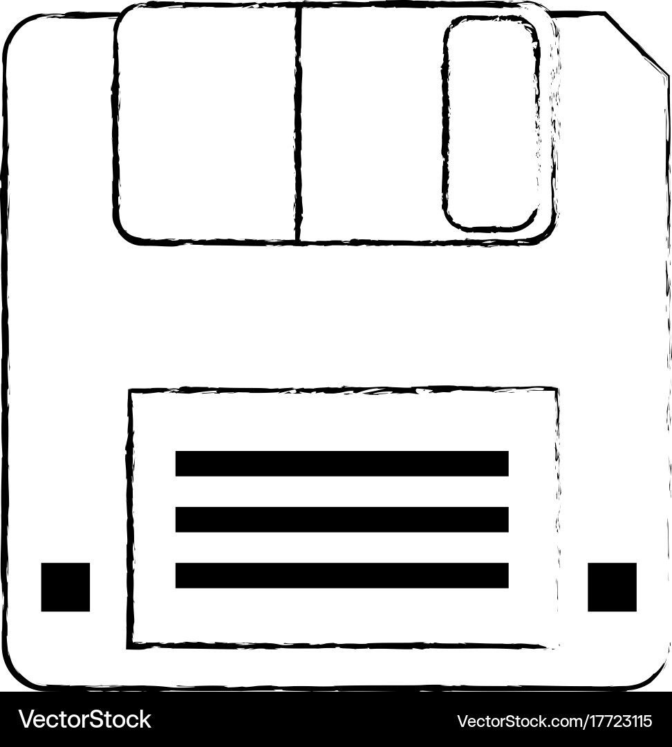 Floppy disk data storage Vector Image