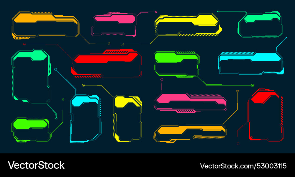 Futuristic hud or ui elements sci-fi user Vector Image