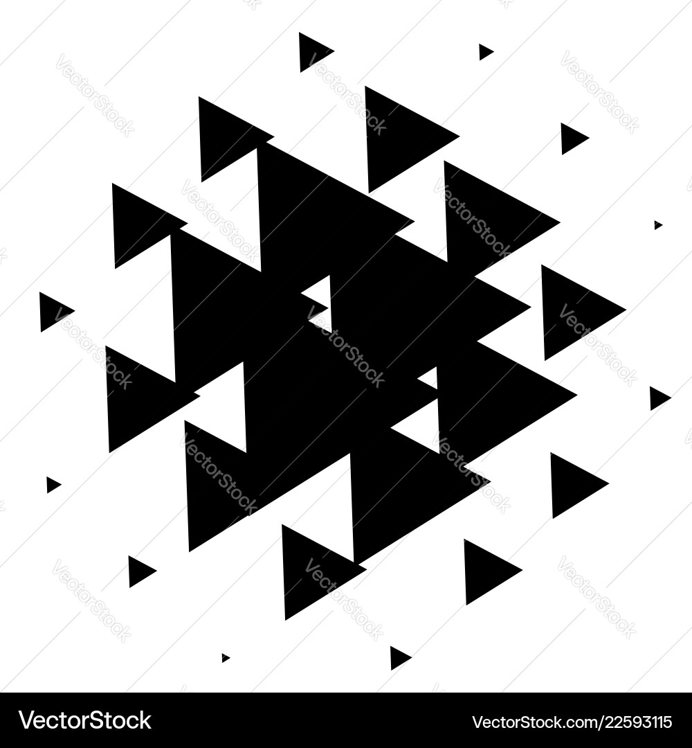 Halftone element with square or triangle instead Halftone element with square or triangle instead vector image