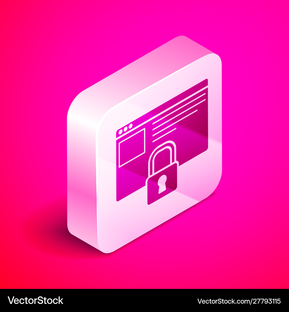 Isometric secure your site with https ssl icon vector image