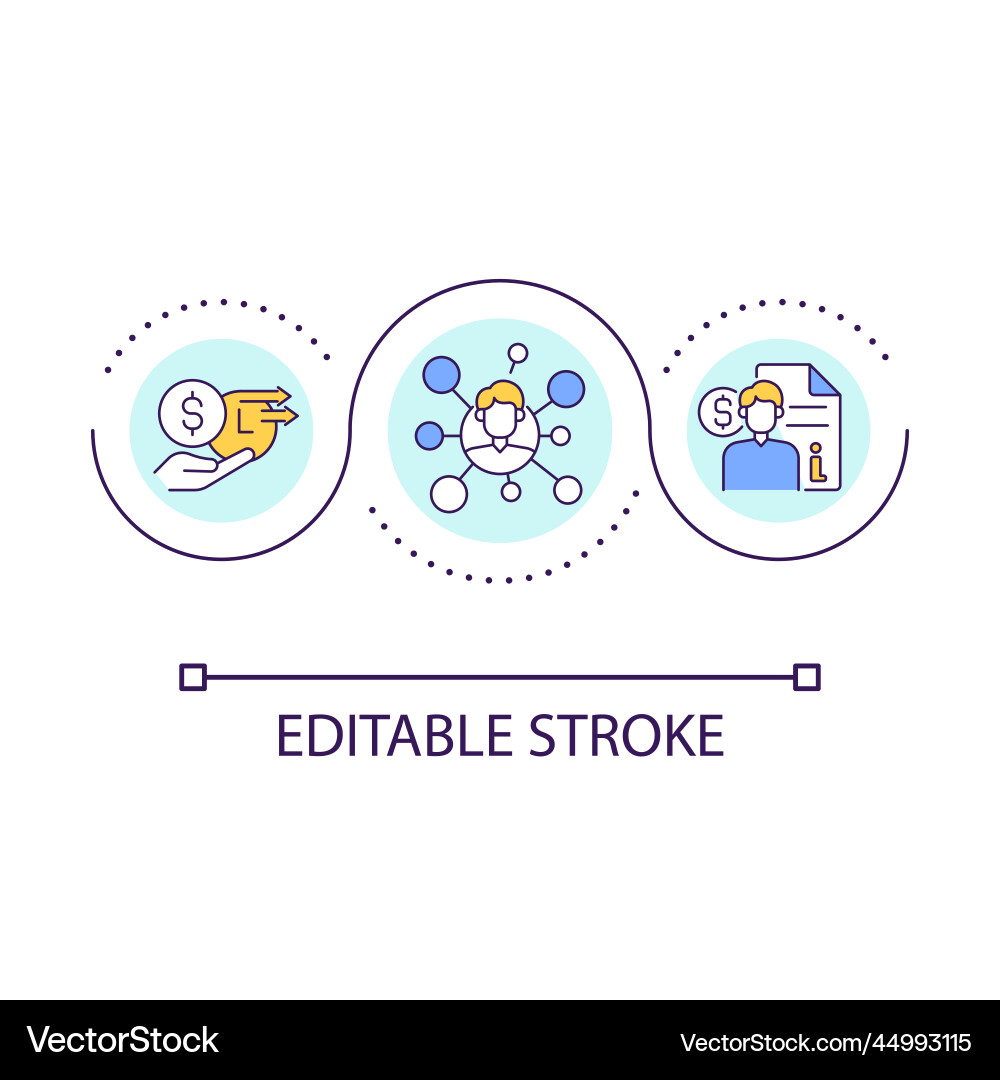 Millennial startup loop concept icon Millennial startup loop concept icon vector image
