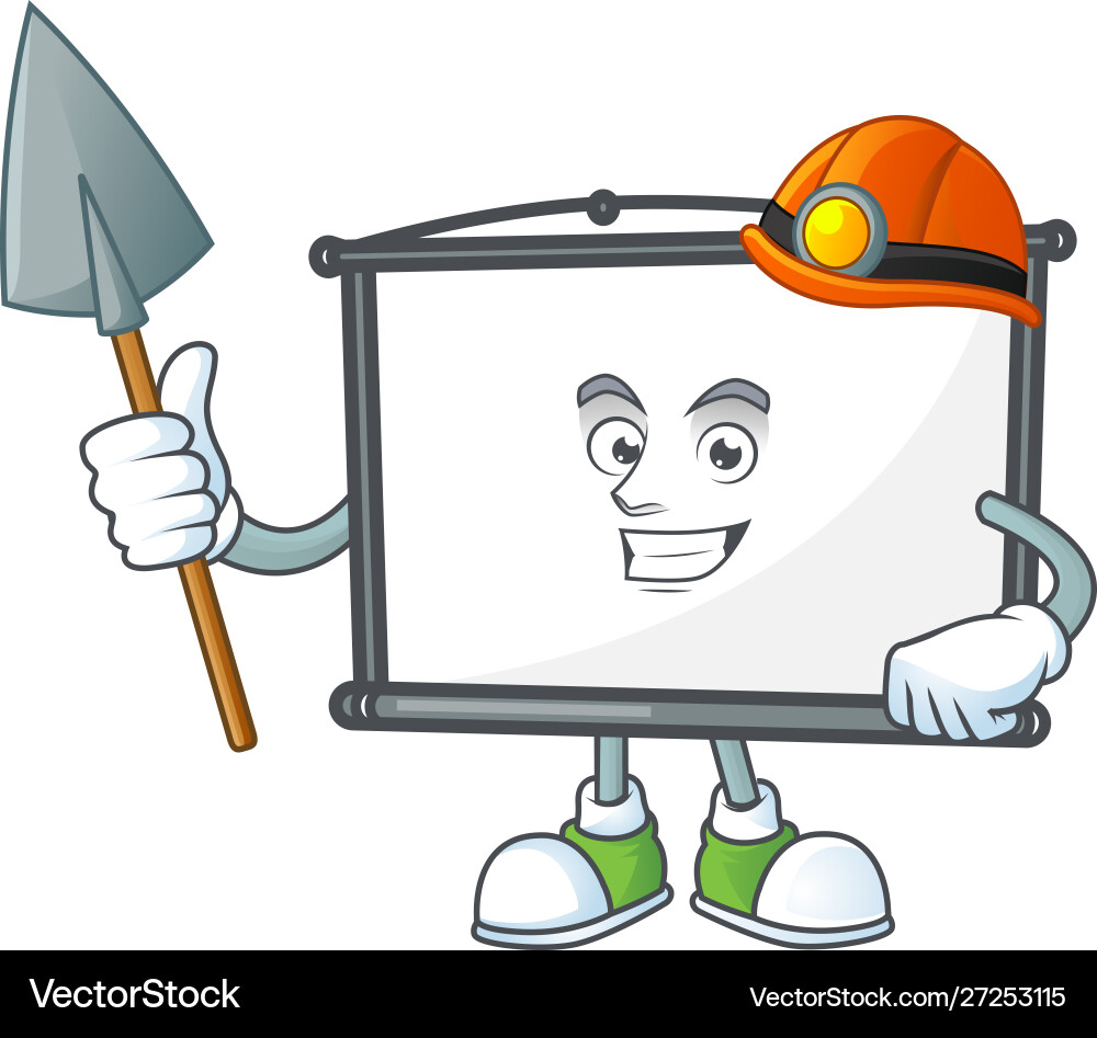 Miner empty project screen for presentation object Miner empty project screen for presentation object vector image
