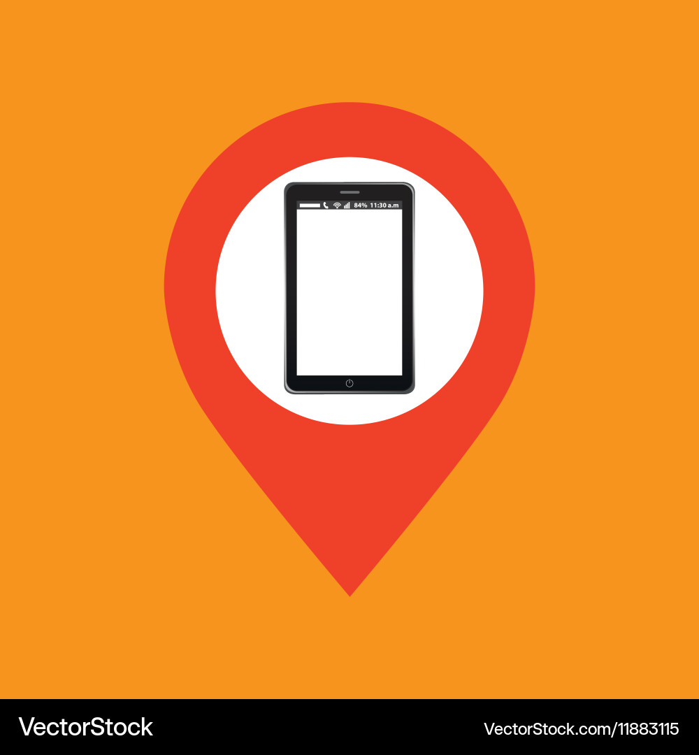 Pointer Map Handy-Navigation vektorbild