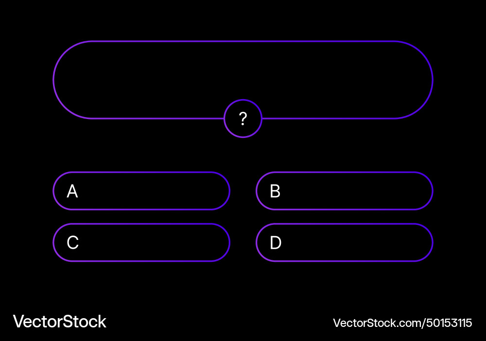 Quiz questions game template Quiz questions game template vector image