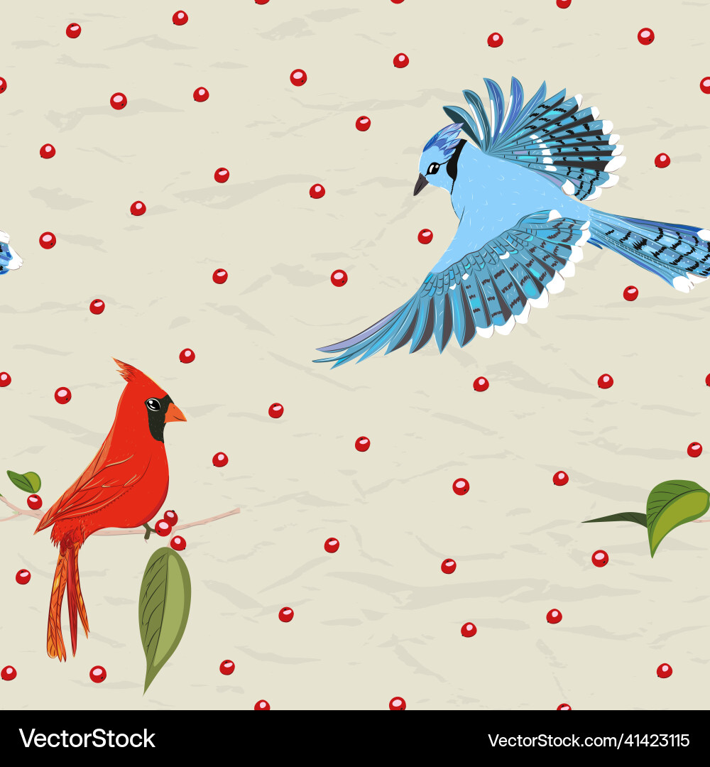 Seamless pattern from new collection with birds Seamless pattern from new collection with birds vector image