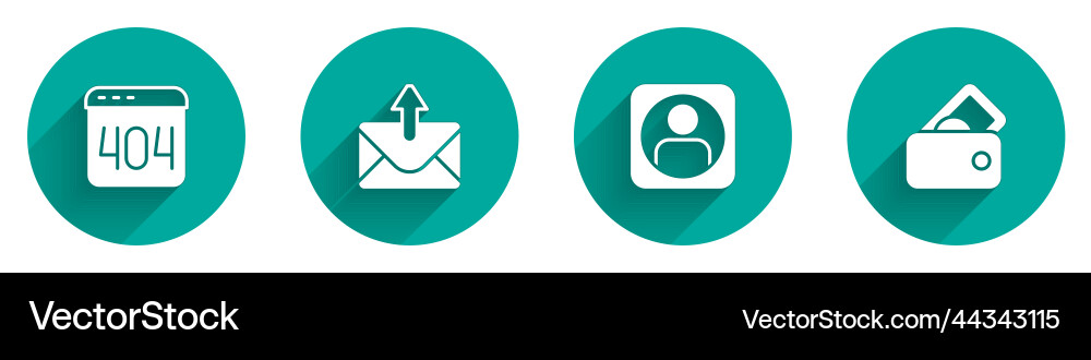 Set page with a 404 error mail and e-mail create Set page with a 404 error mail and e-mail create Vector Image