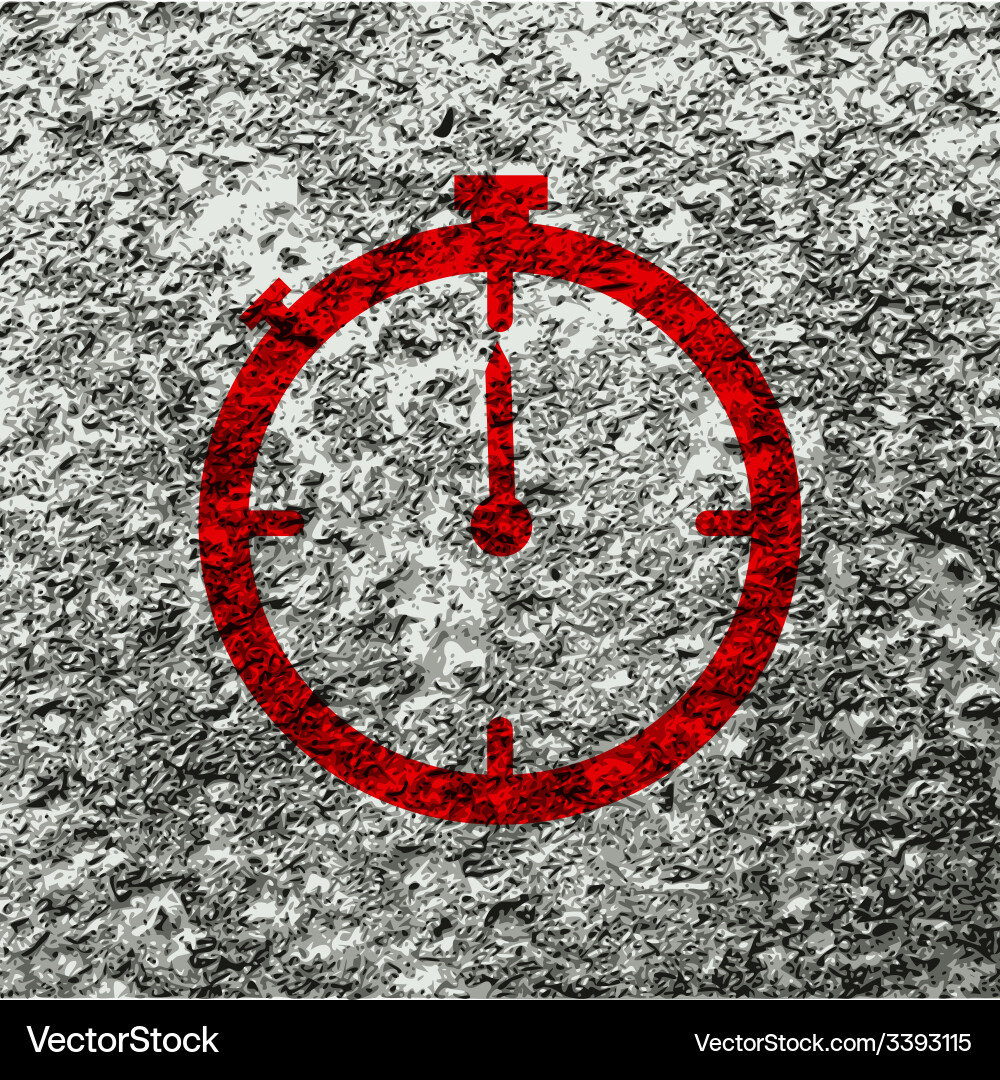Timer icon symbol flat modern web design with long Vector Image