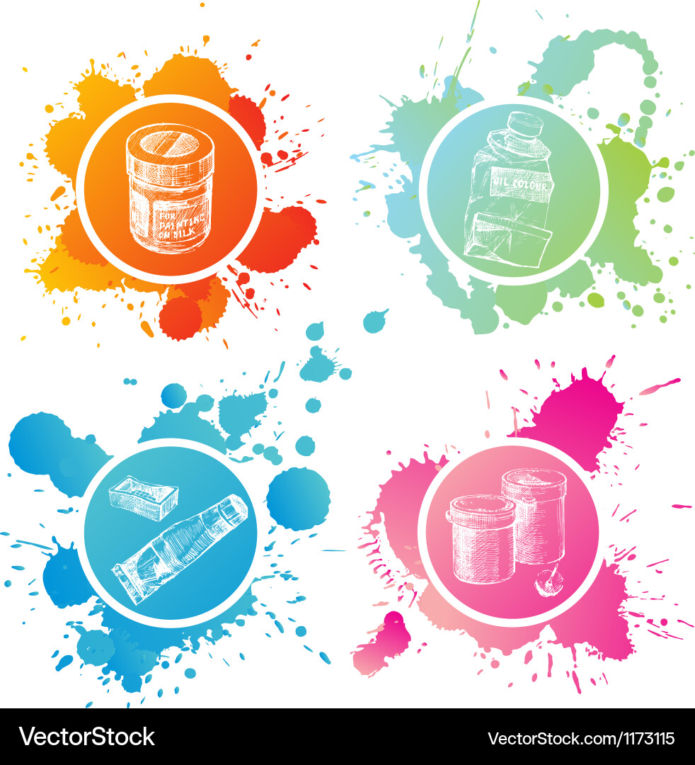 Tints on splashes Vector Image