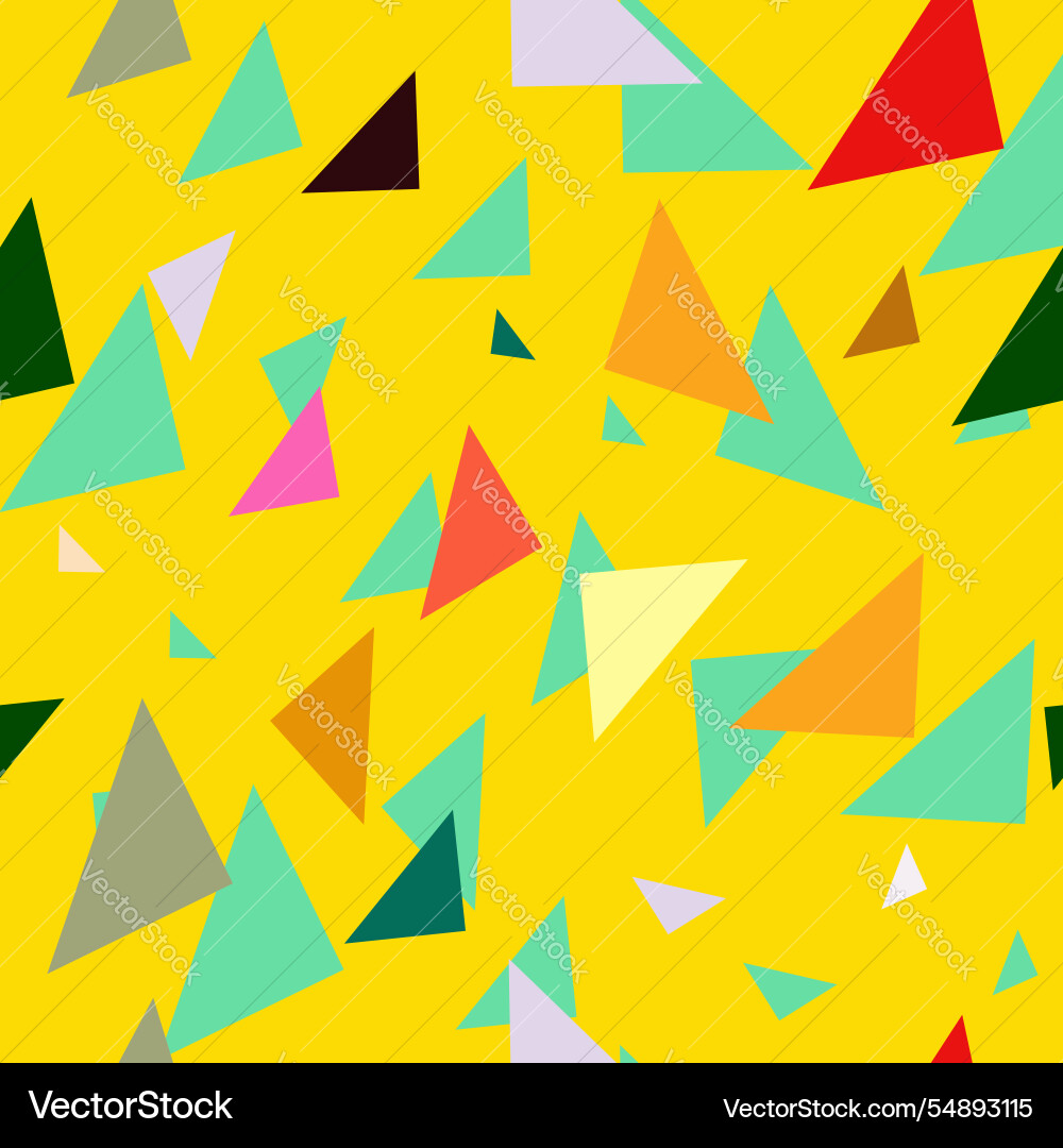 Triangles seamless pattern random triangle vector image