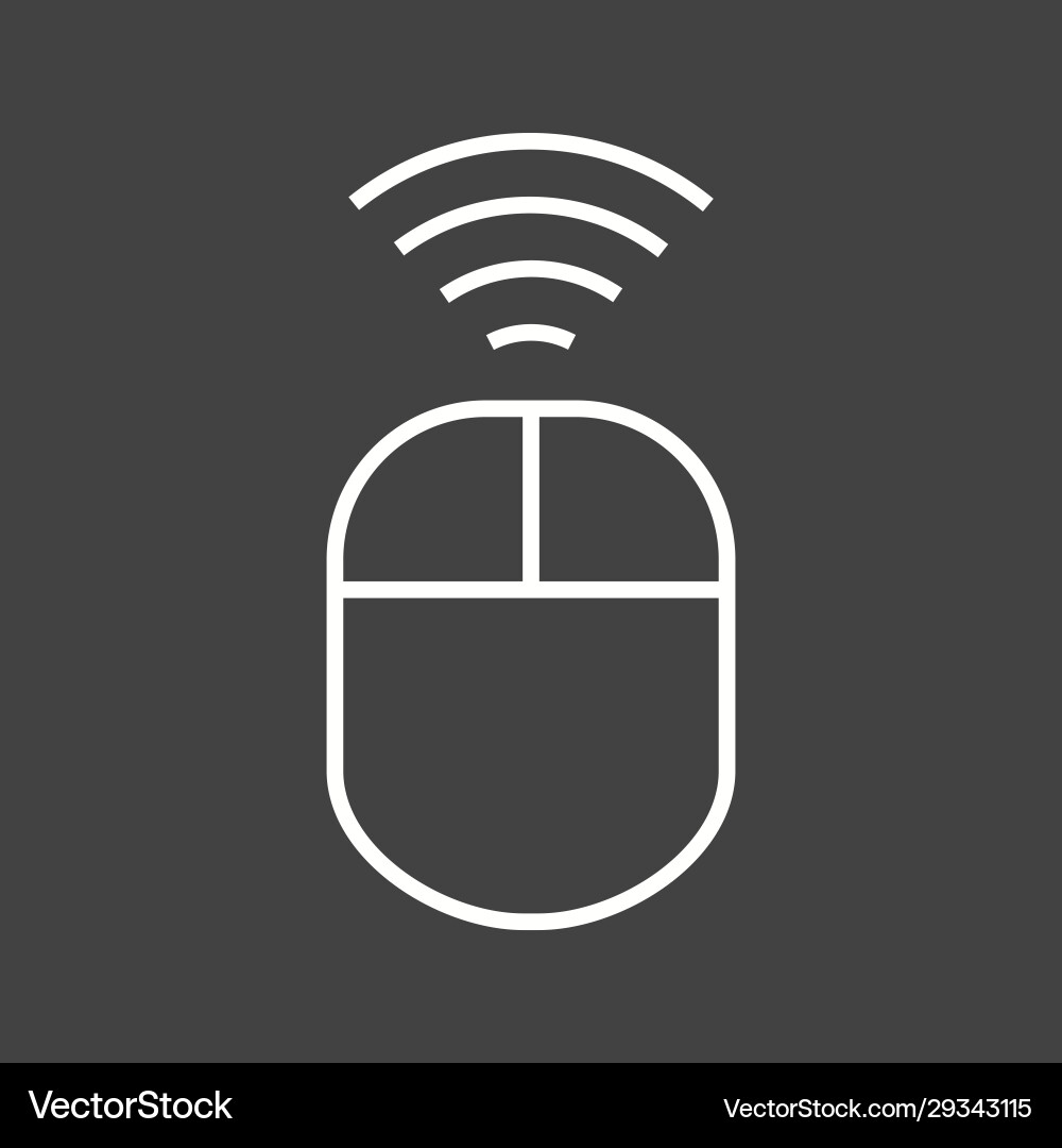 Unique wireless input device line icon vector image