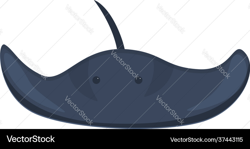 Unterwasser Stingray Ikone Cartoon Stil Unterwasser Stingray Ikone Cartoon Stil vektorbild
