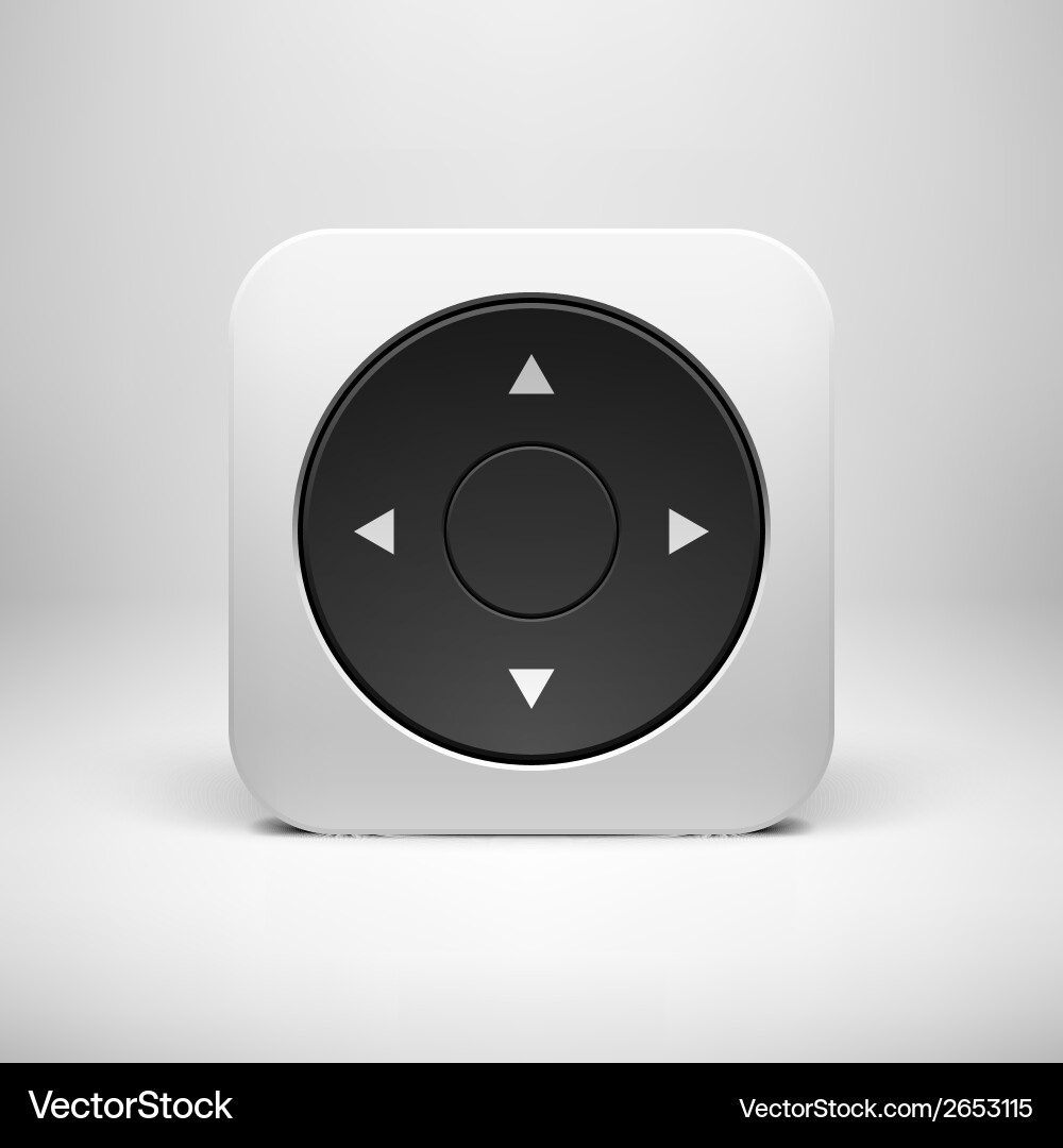 White abstract joystick app icon button template vector image