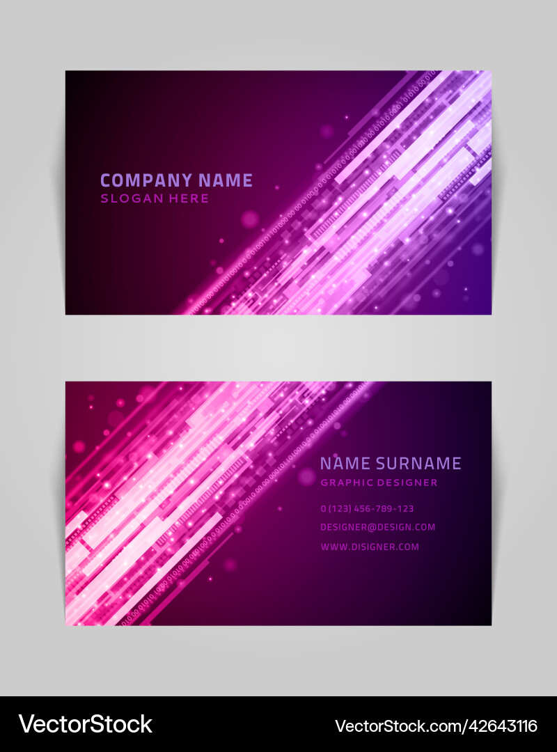 Abstract business card with linear shapes and dots Abstract business card with linear shapes and dots vector image