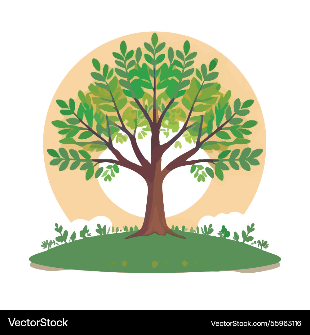 Ai-generated a large tree Vector Image