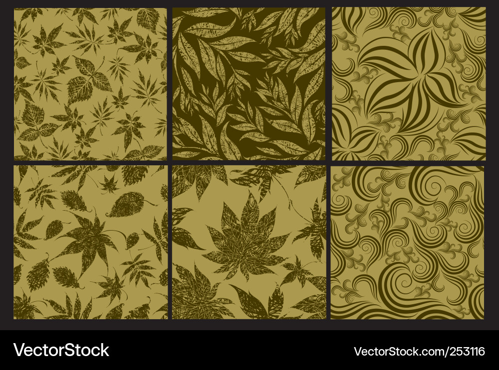 Autumn patterns vector image