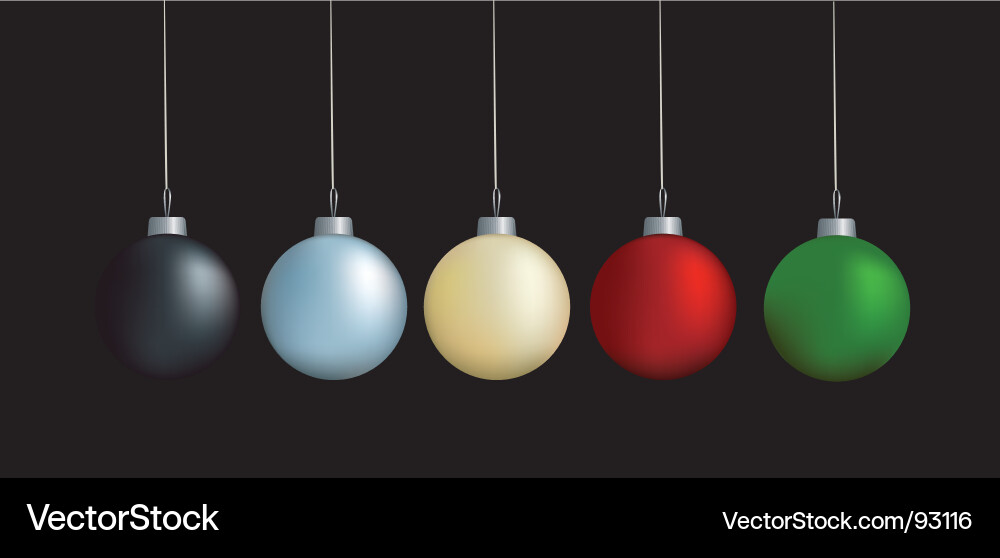 Baubles on strings Vector Image