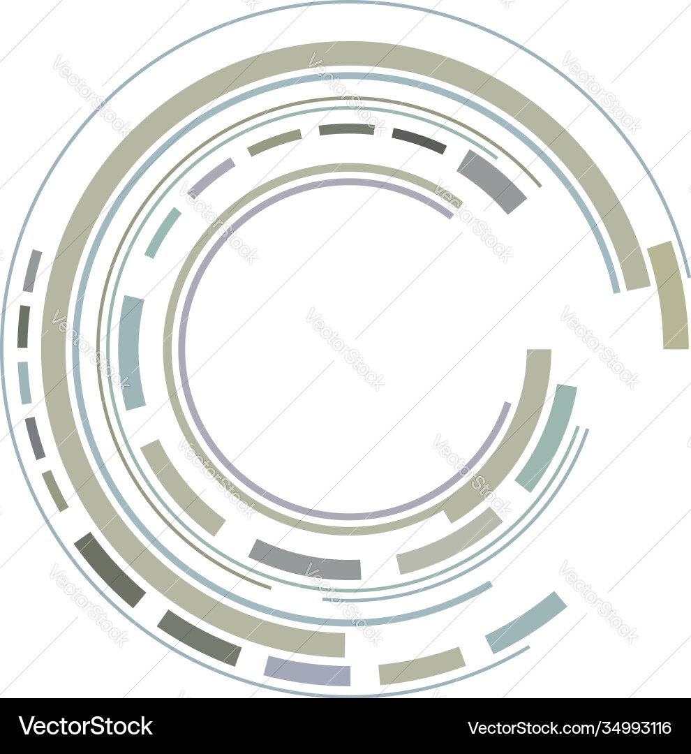 Geometric hud sc-fi gui ui circular elements Geometric hud sc-fi gui ui circular elements vector image
