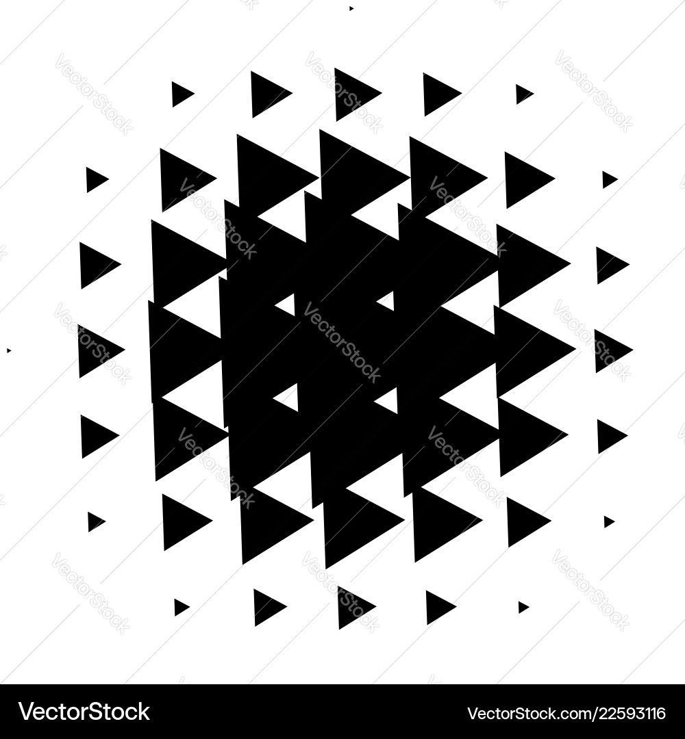 Halftone element with square or triangle instead vector image
