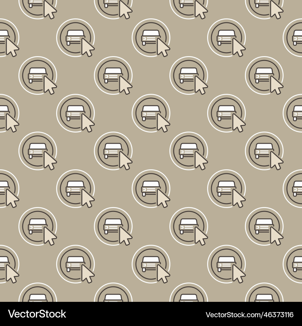 Mouse cursor on car sharing app button colored Mouse cursor on car sharing app button colored Vector Image